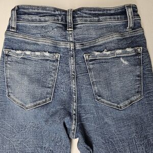 Flying Monkey High‎ Rise Cropped Straight Leg Distressed Jeans
